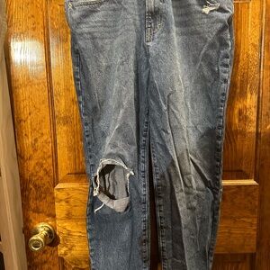 Lucky Brand High Waisted Distressed Blue Denim Jeans Size 12